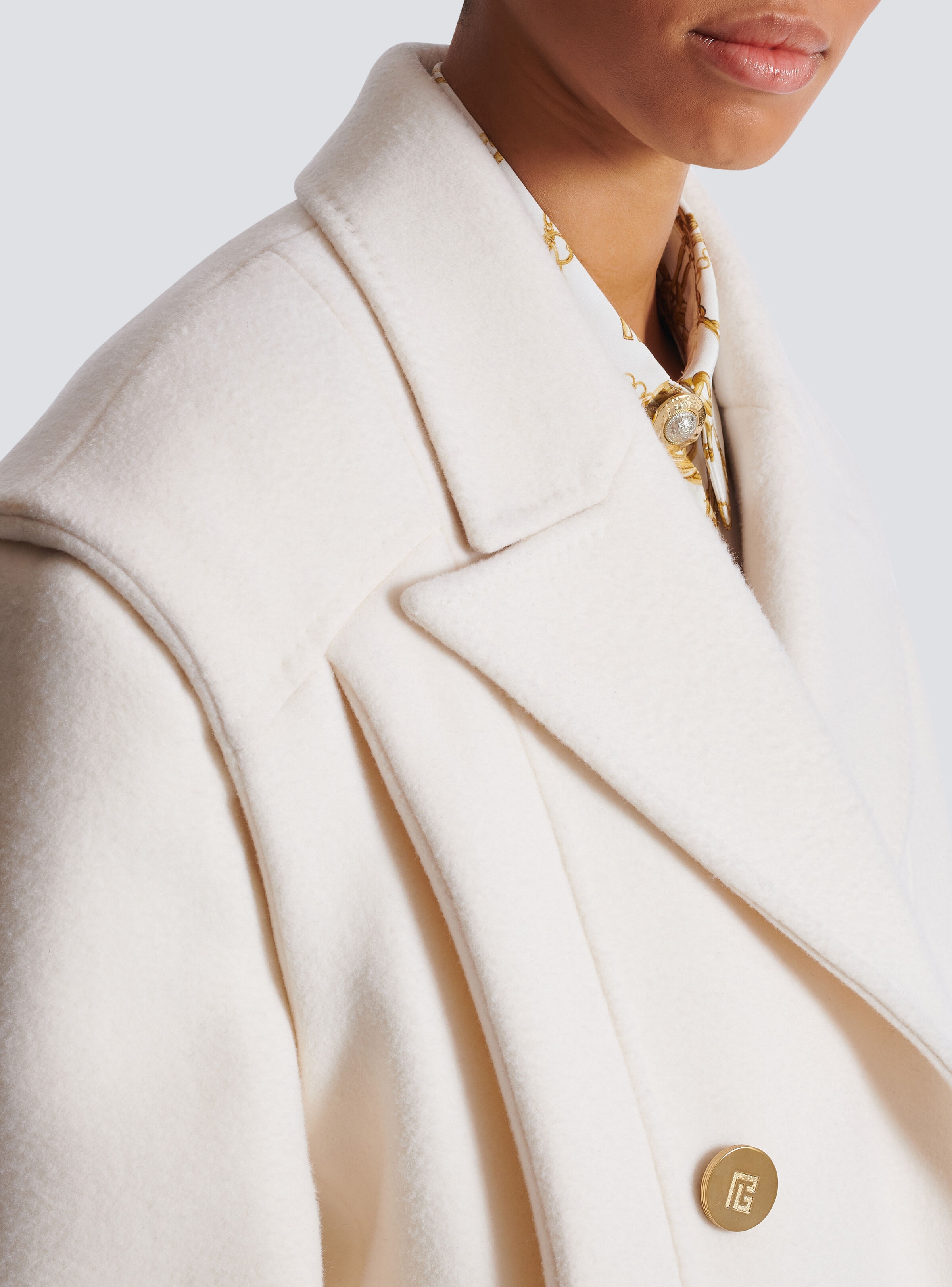 Cropped cashmere reefer jacket - 7