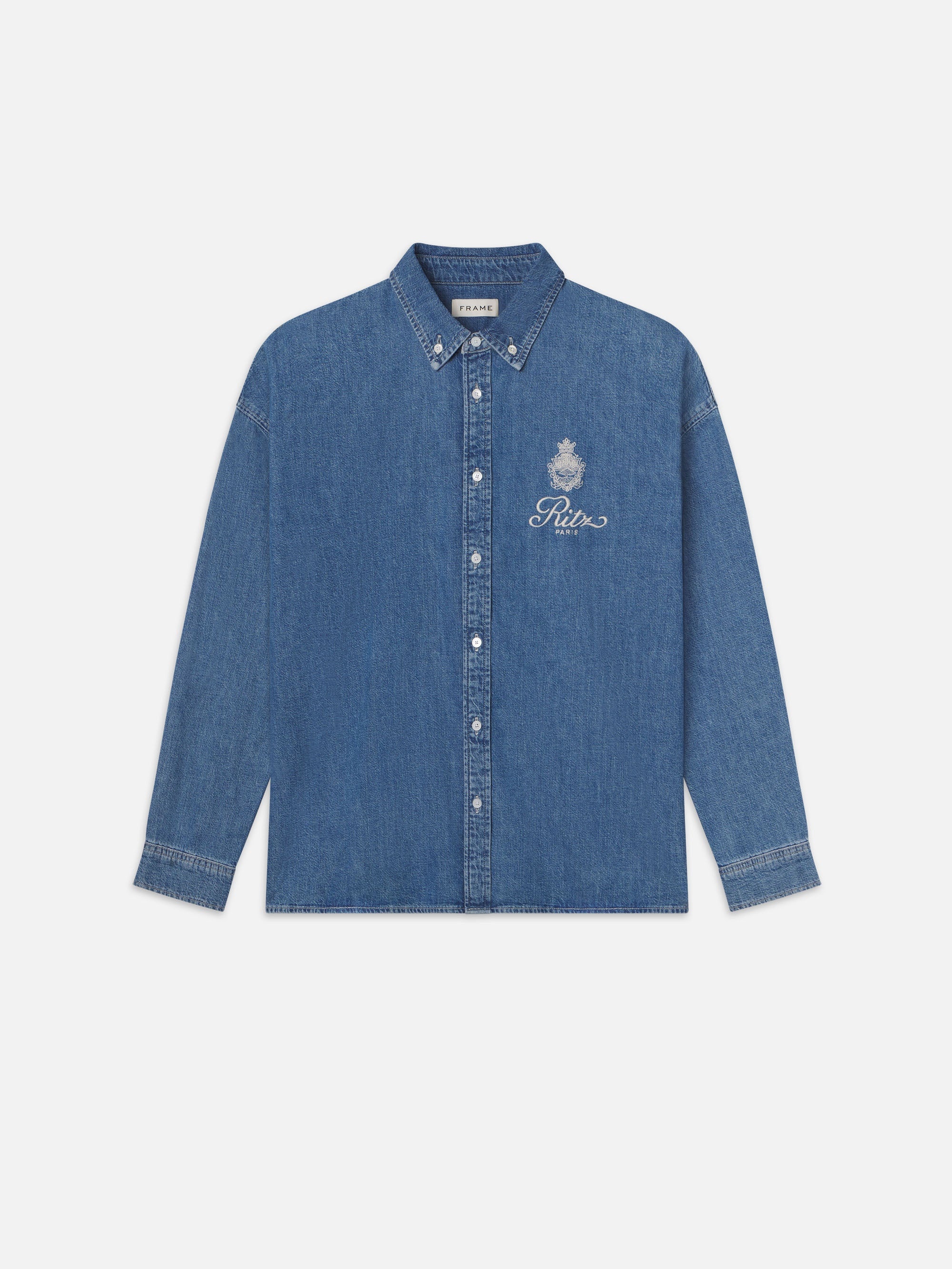 Ritz Embroidery Denim Shirt in District - 1