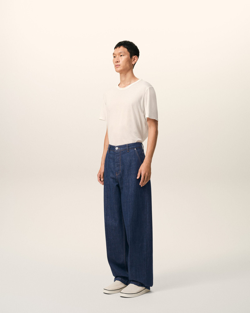 BLUE COTTON BALLOON FIT JEANS 6