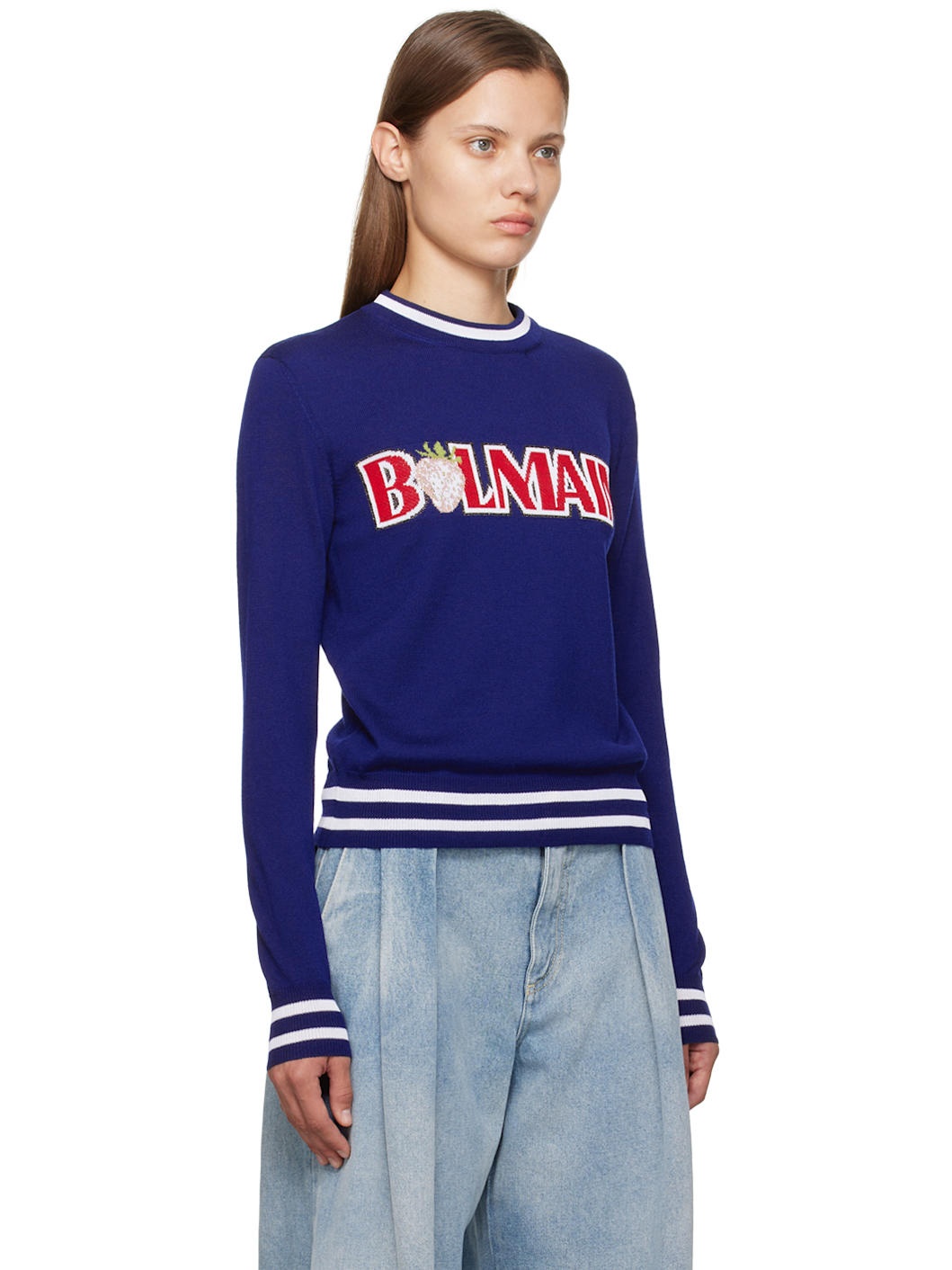 Blue Strawberry Sweater - 2