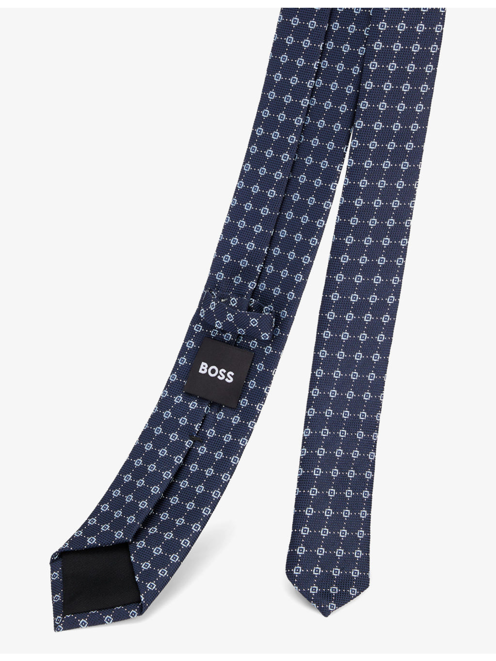 Jacquard-pattern silk-blend tie - 4