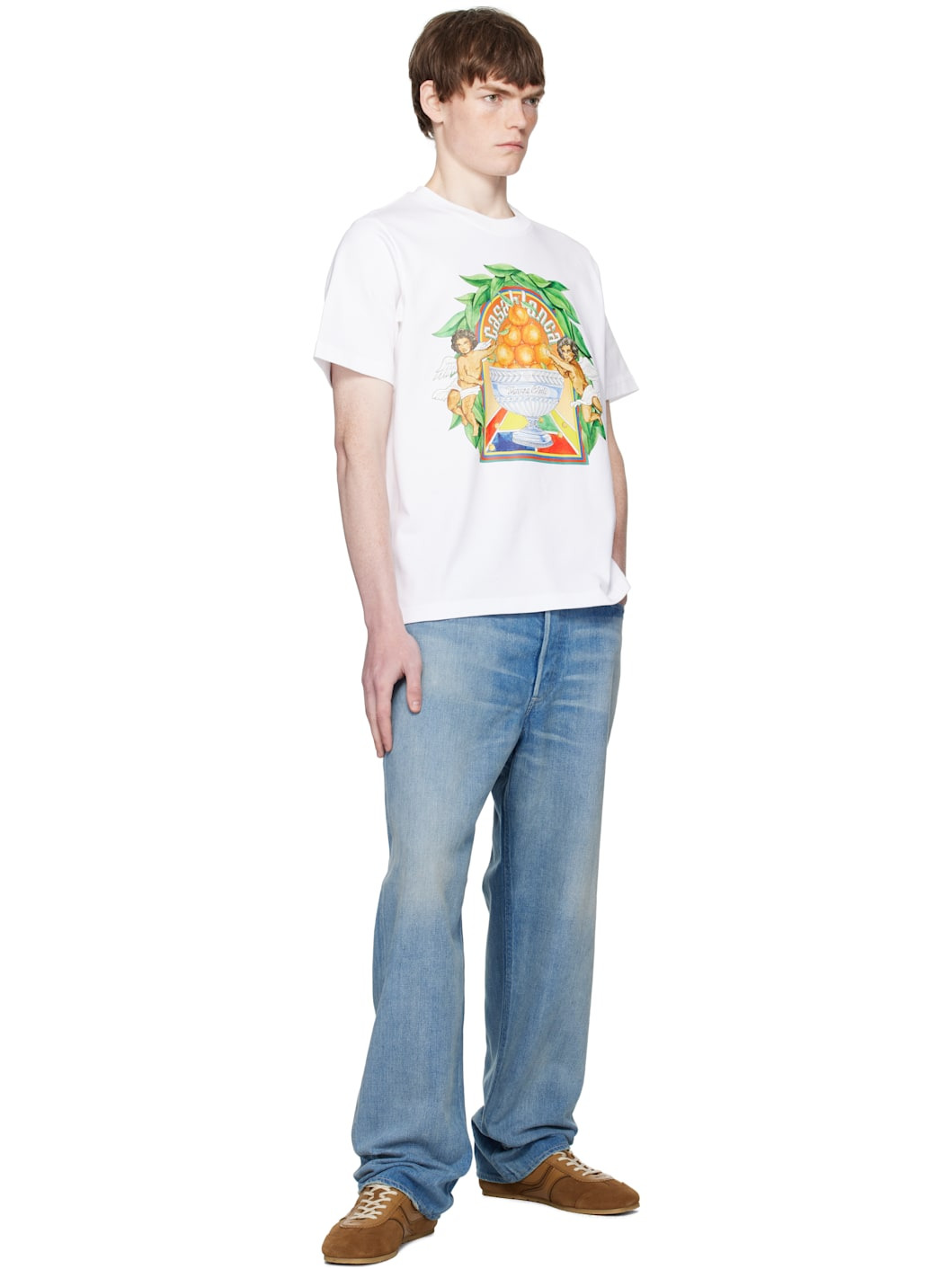 White Triomphe D'Orange Short-Sleeve T-Shirt - 4