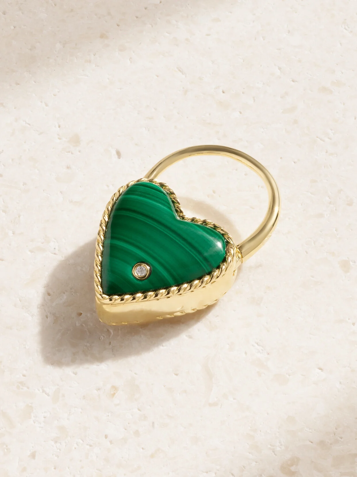 9-karat Gold, Malachite And Diamond Single Earring - 1