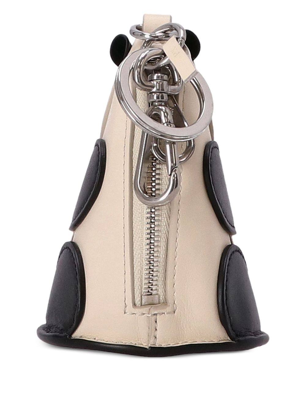panda-shaped leather keyring - 2