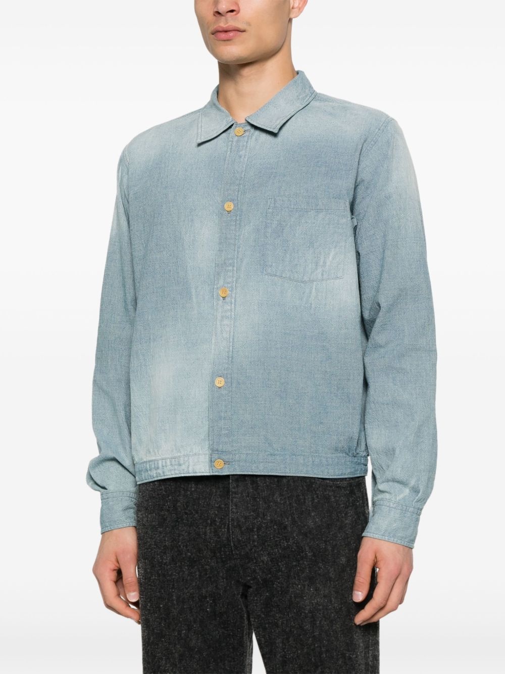faded-effect shirt jacket - 3