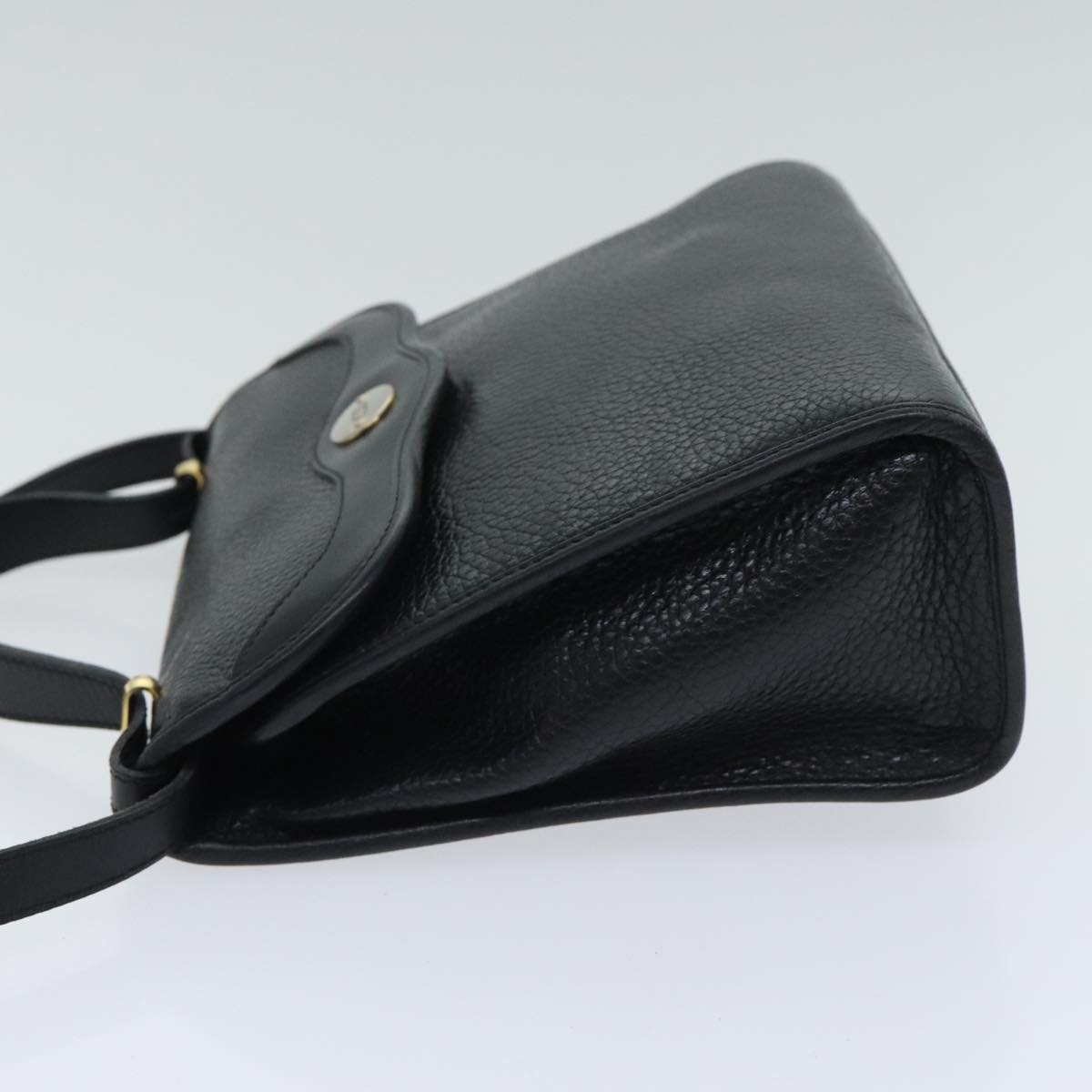DIOR Hand Bag Leather Black Gold - 4