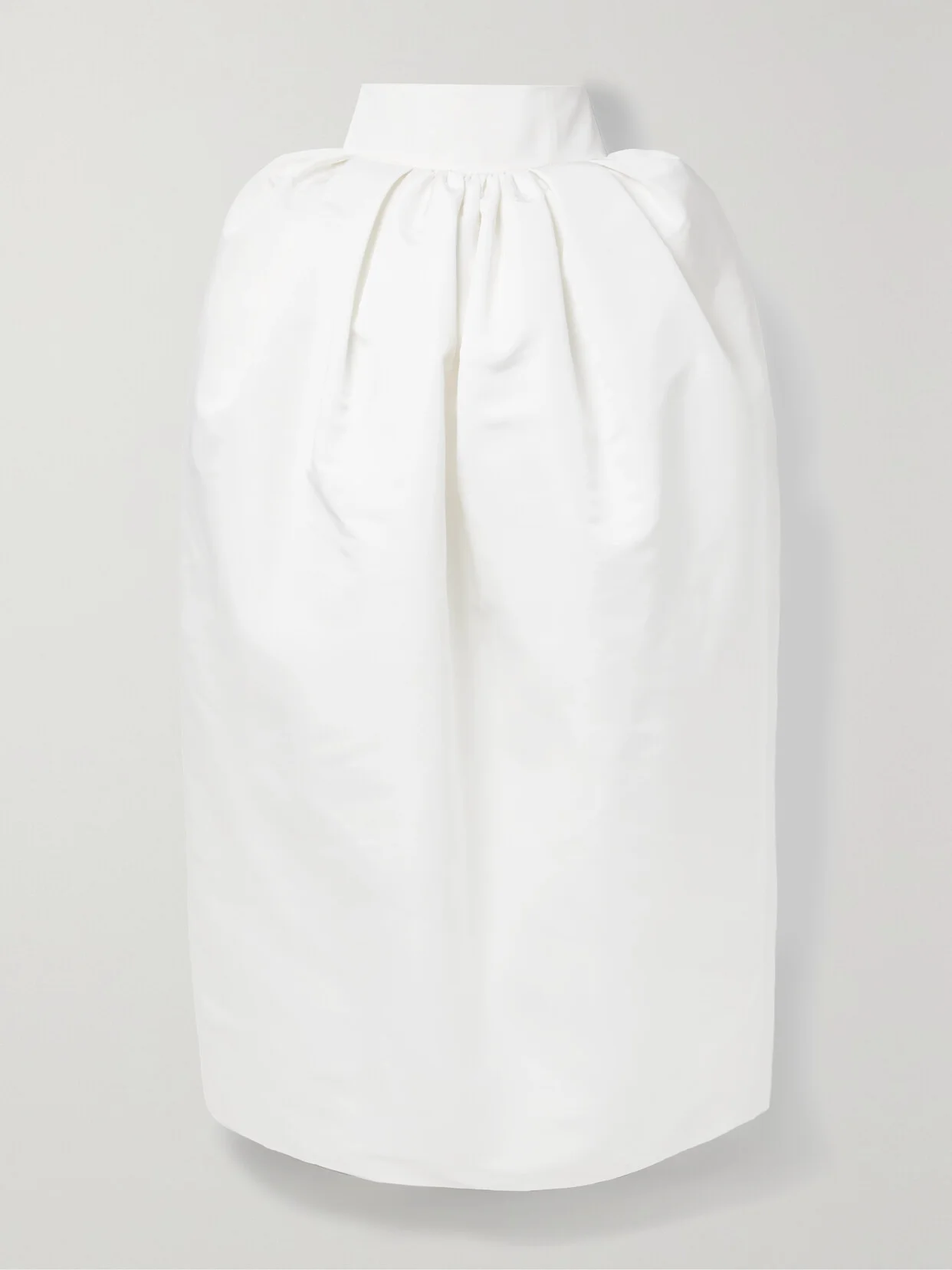 Gathered Silk-faille Maxi Skirt - 1