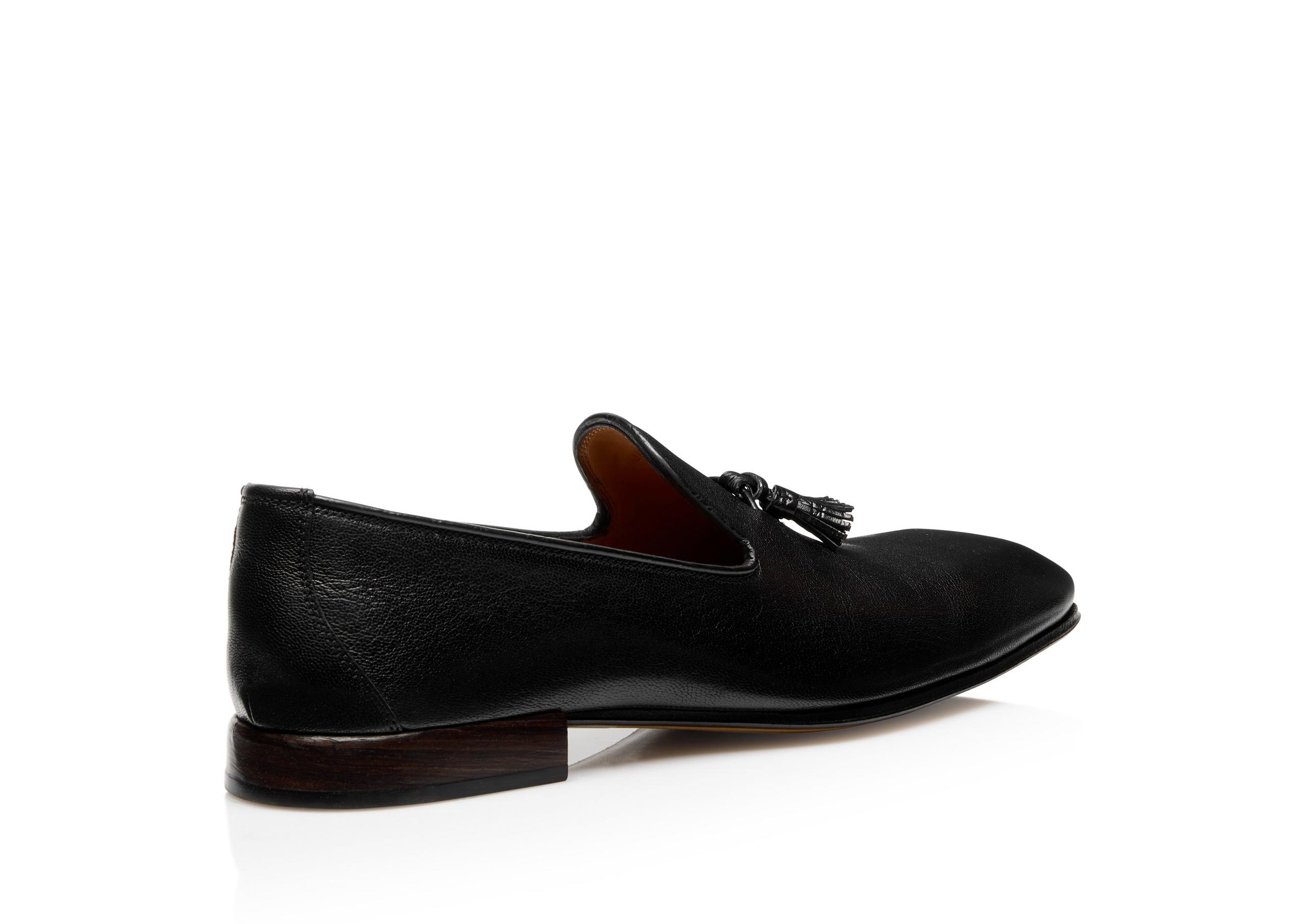 GRAIN LEATHER BAILEY TASSEL SLIPPER - 3