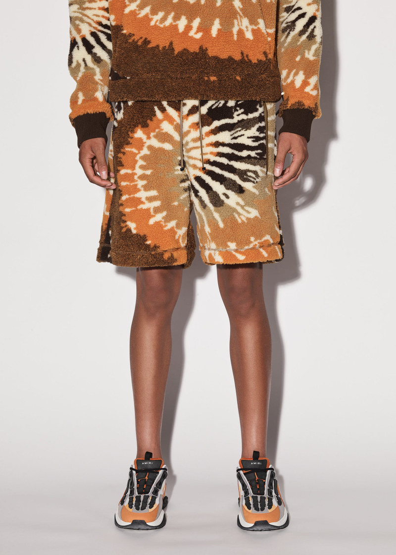 AMIRI TIE DYE POLAR FLEECE SHORTS outlook