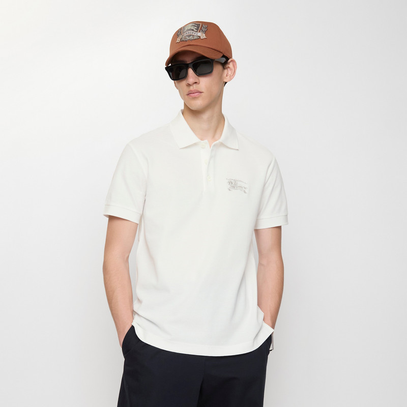 Burberry Metallic EKD Cotton Polo Shirt outlook