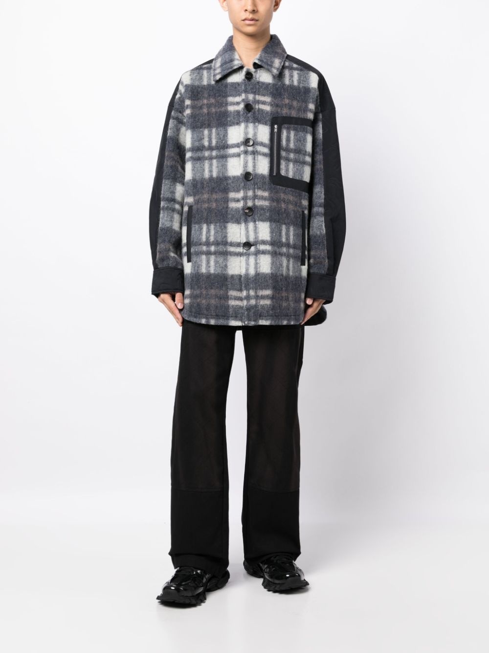 check-pattern shirt - 2