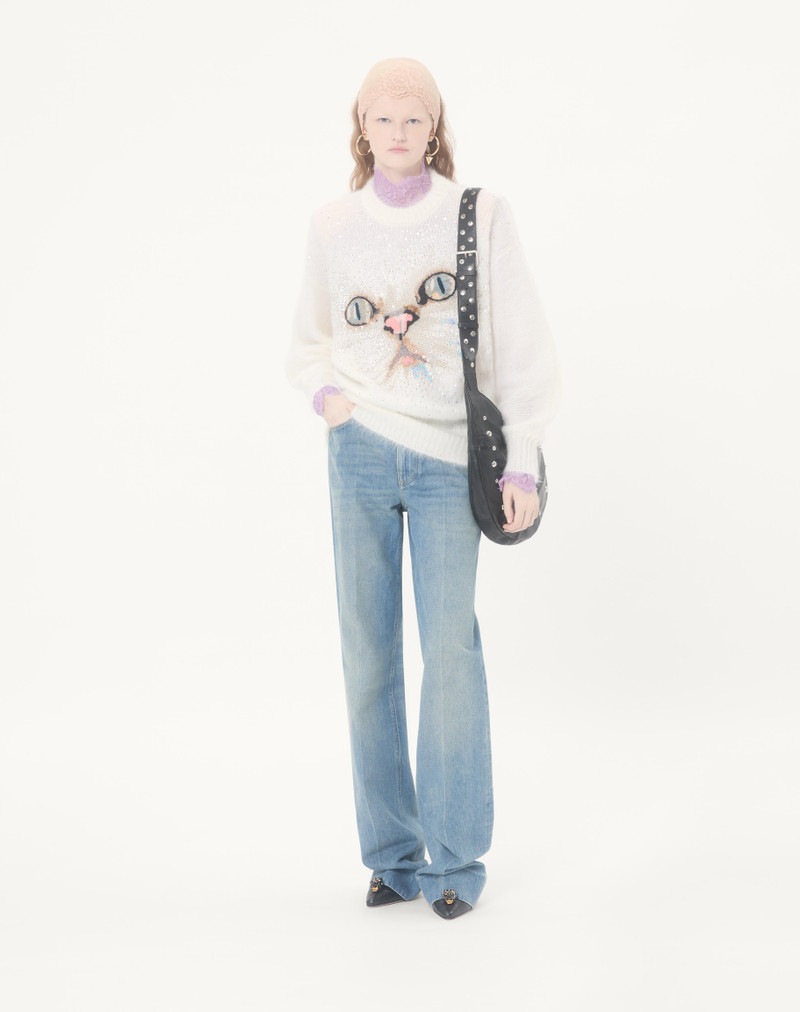 Valentino EMBROIDERED MOHAIR WOOL JUMPER outlook