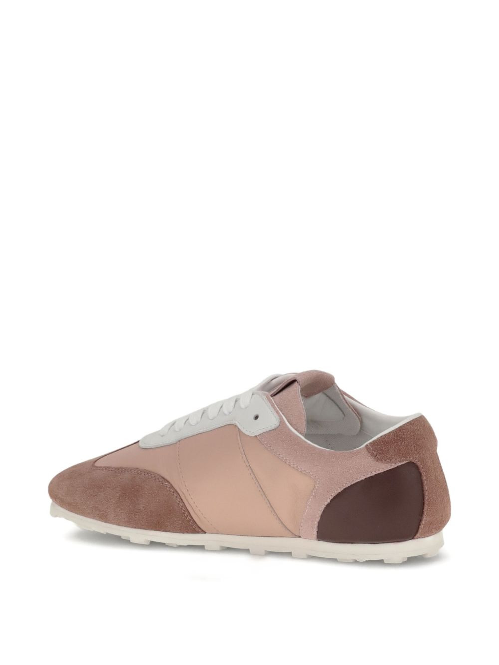 suede-panel logo-embroidered sneakers - 4