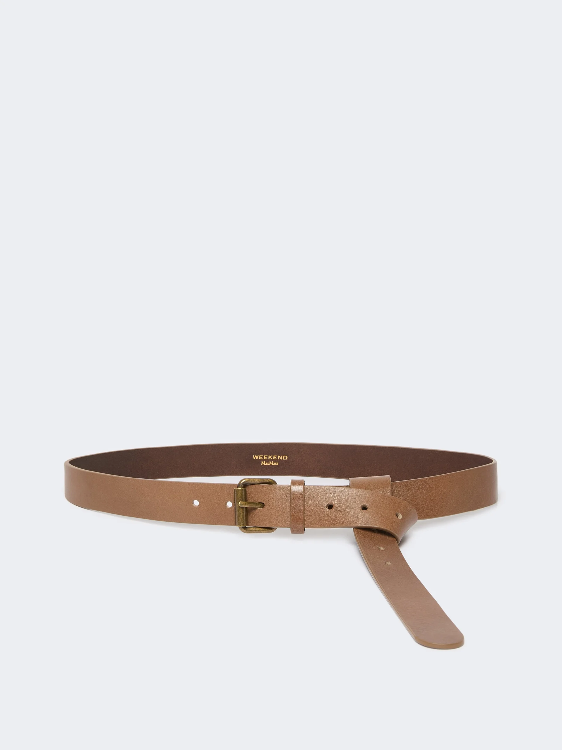 SAIO Leather belt - TOBACCO - 1
