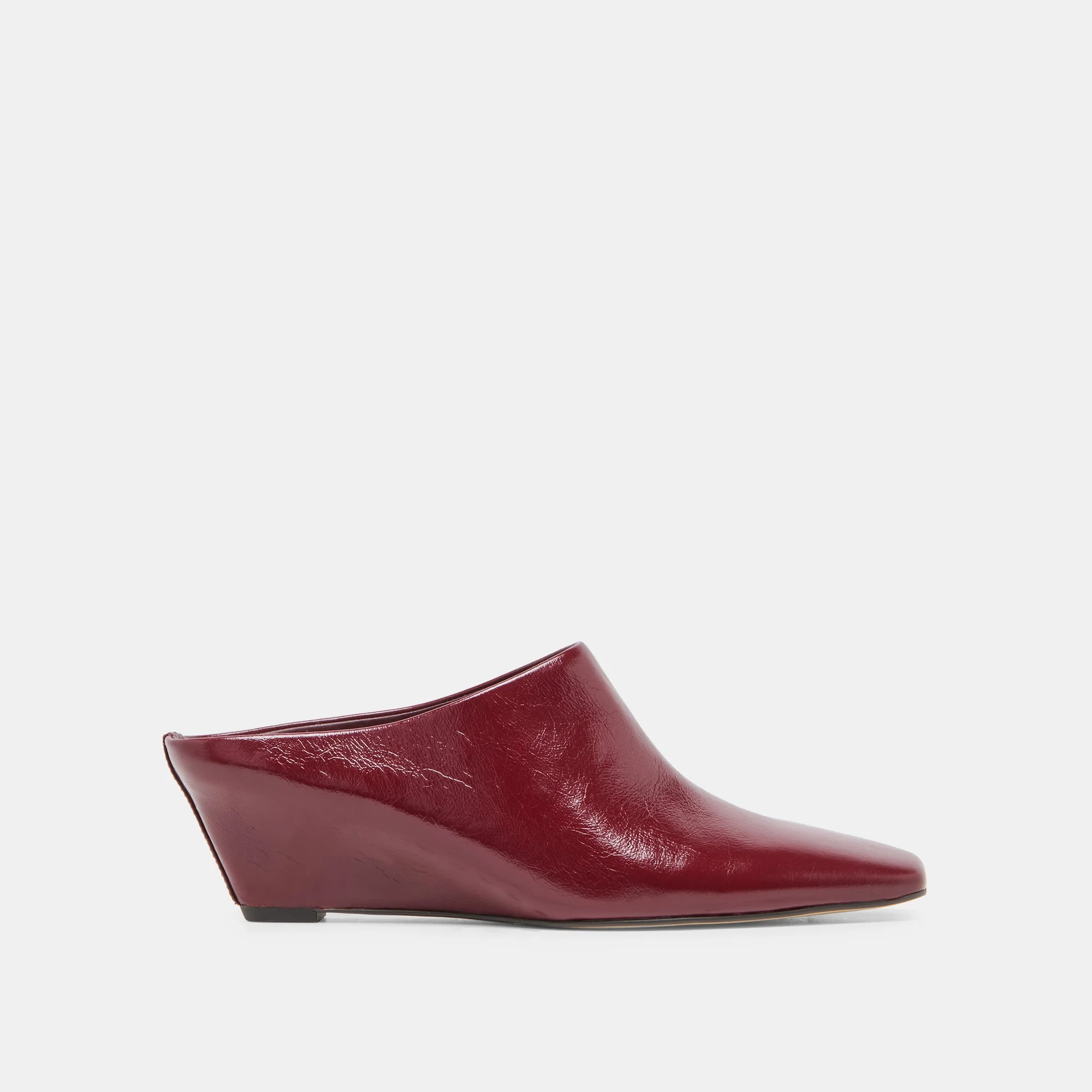 HILAH MULES OXBLOOD CRINKLE PATENT - 1