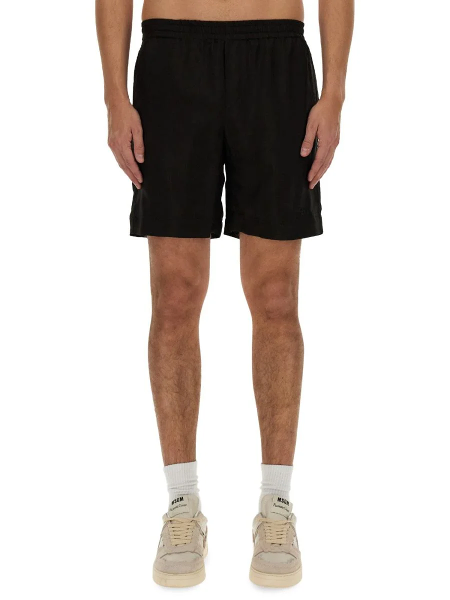MSGM SHORT WITH LOGO - 1