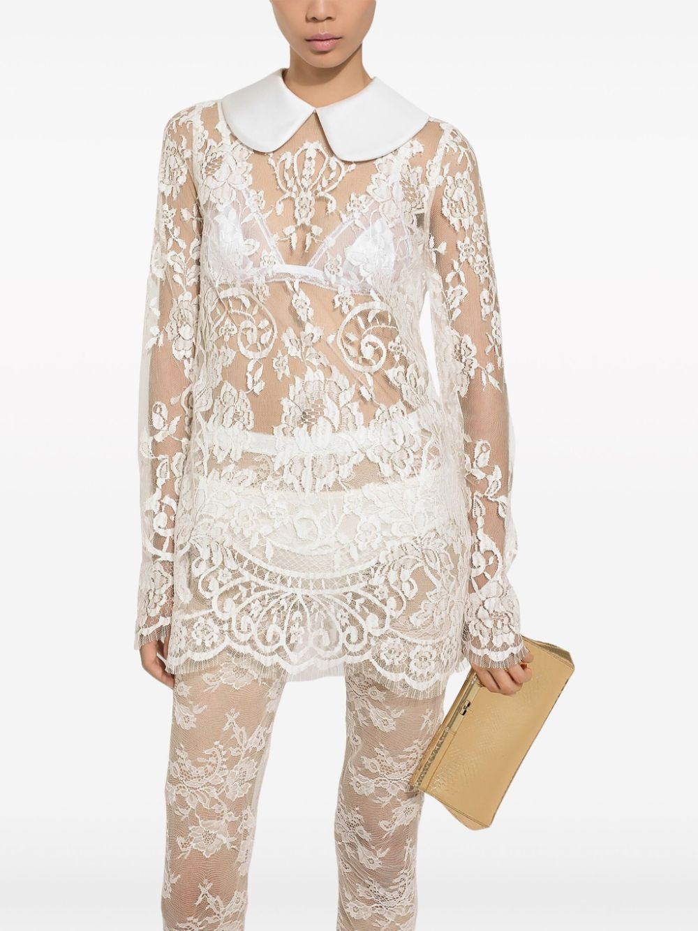 snakeskin-effect clutch bag - 2