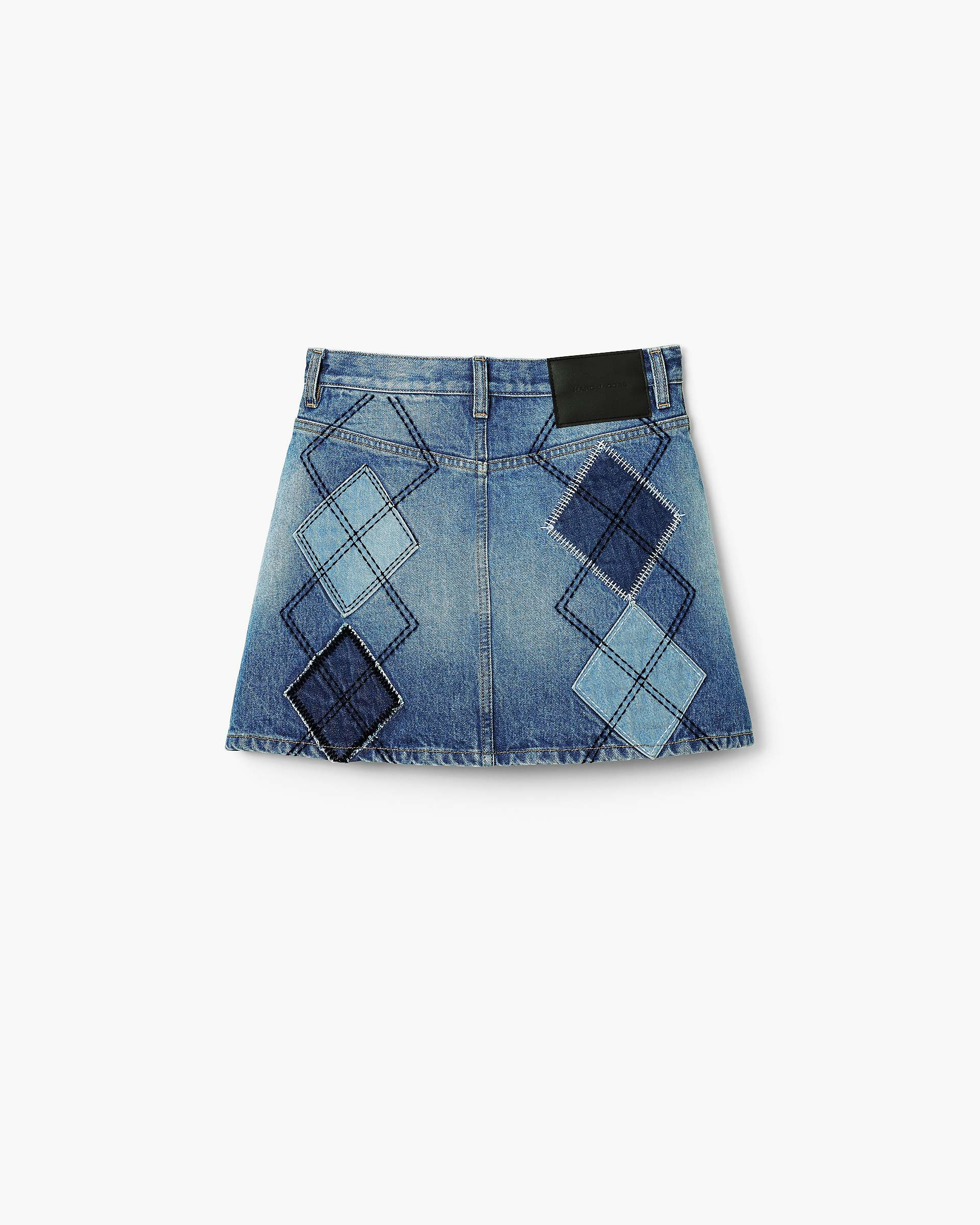 ARGYLE PATCHWORK MINI SKIRT - 5
