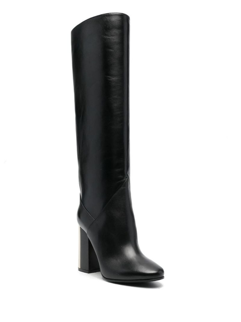 JIMMY CHOO round-toe block-heel boots outlook