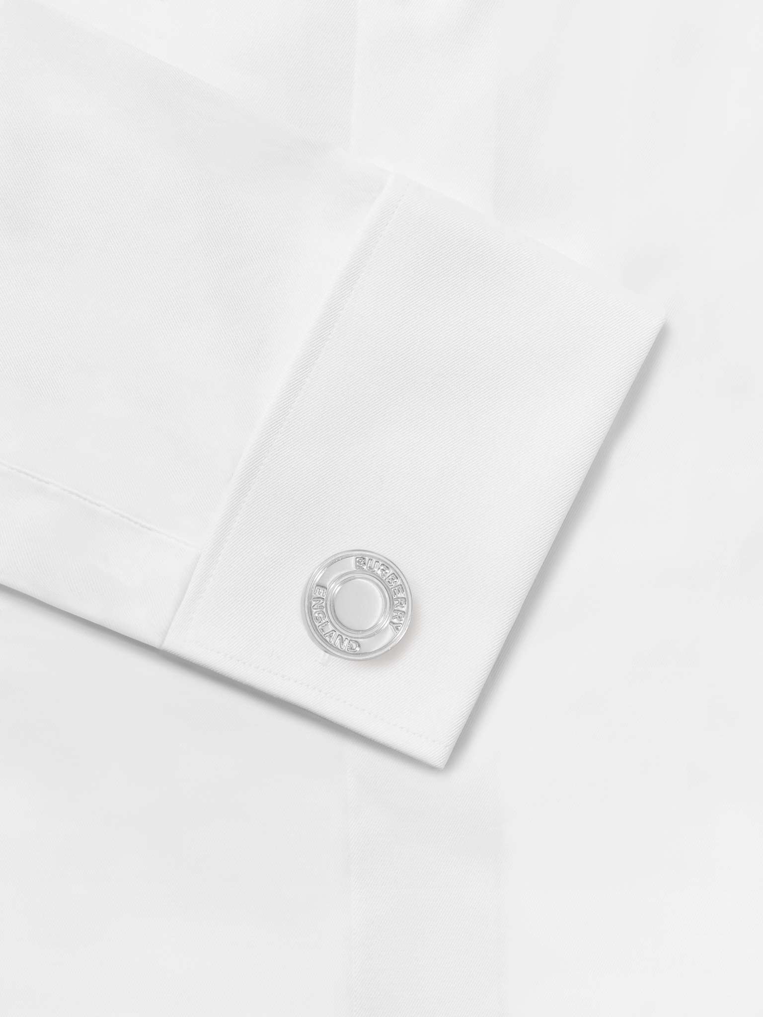 Logo-Engraved Palladium-Plated Cufflinks - 2