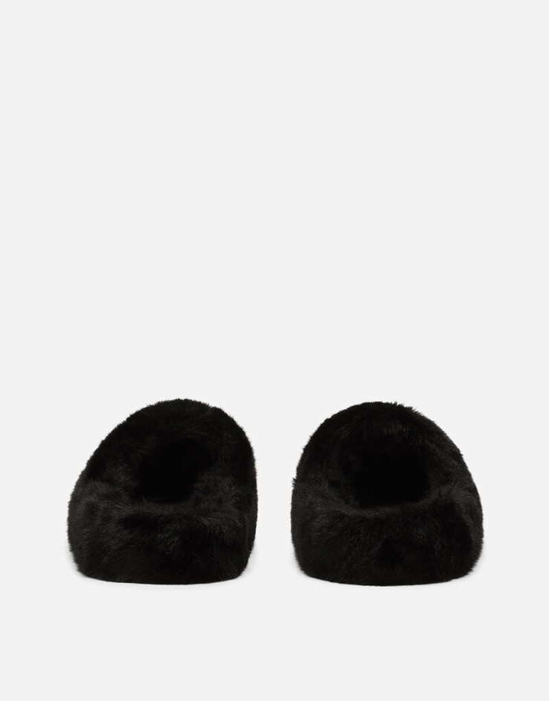 Dolce & Gabbana Faux fur sliders outlook