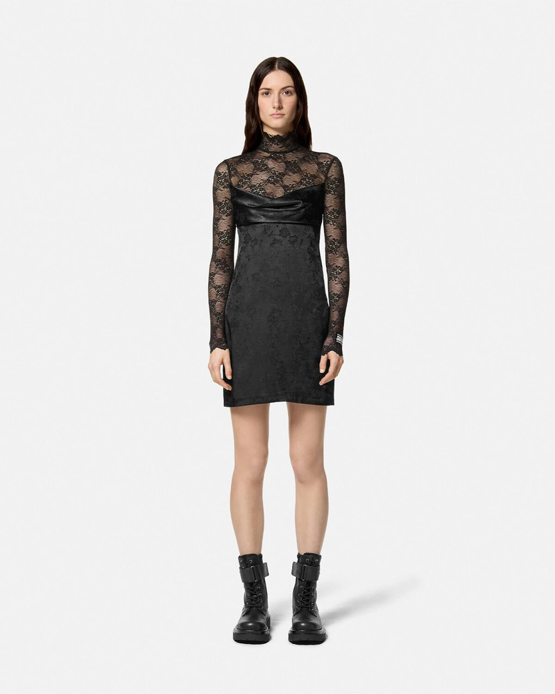 VERSACE JEANS COUTURE Lace Flowers Mini Dress outlook