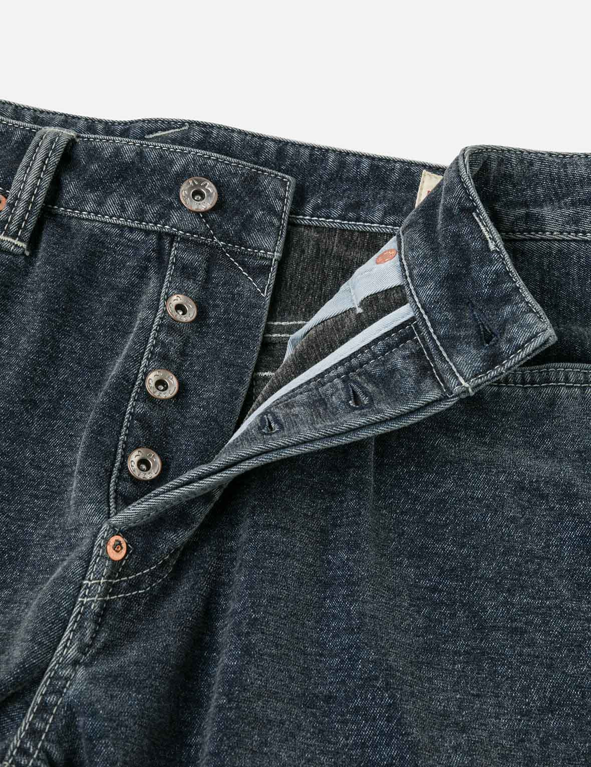 Washed Emboss Rivet Seagull Carrot Fit Jeans #2017 - 7