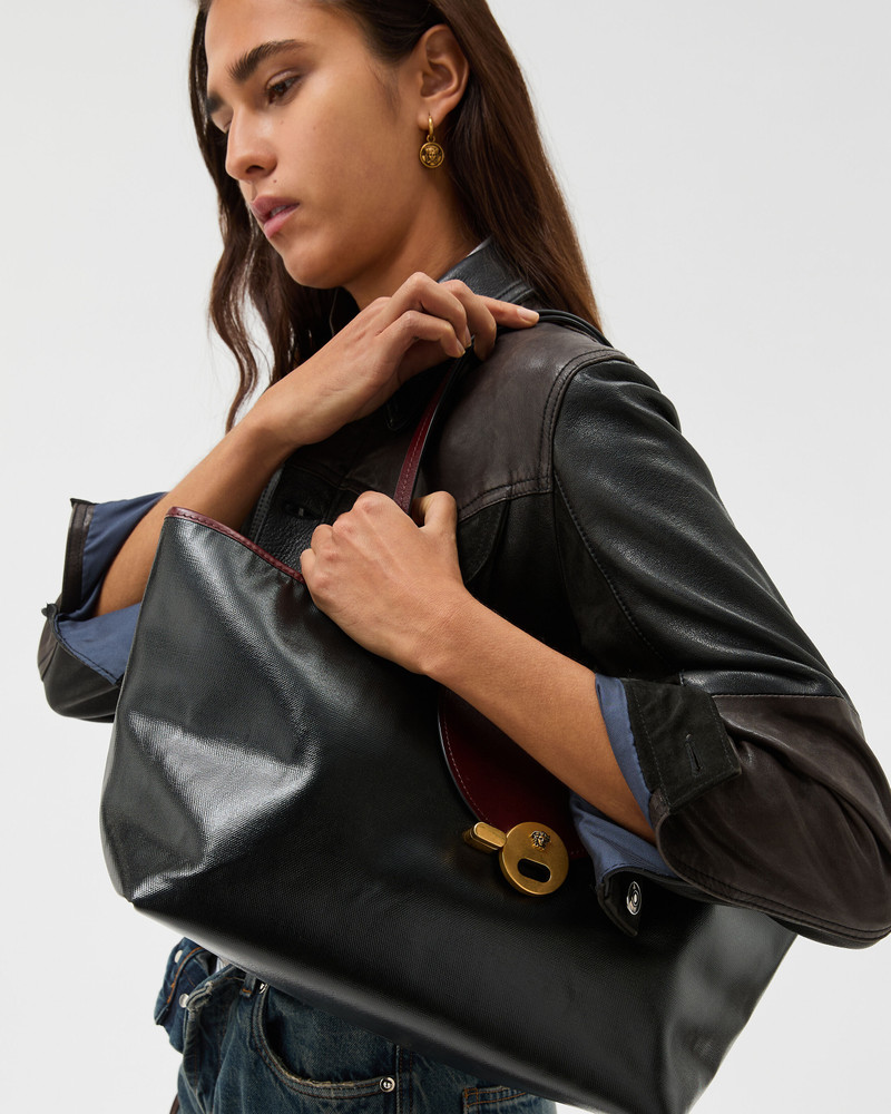 VERSACE Vivian Small Coated Canvas Tote outlook