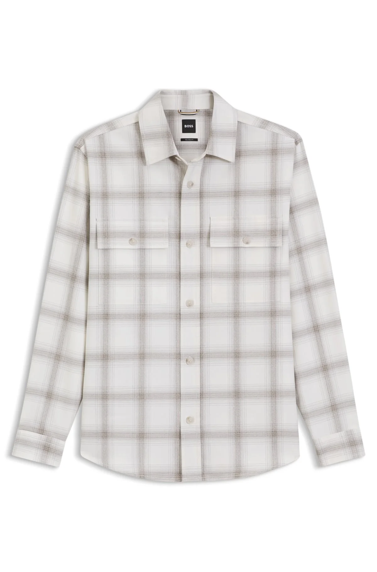 RELAXED-FIT CHECK SHIRT IN VIRGIN WOOL BLEND - 1