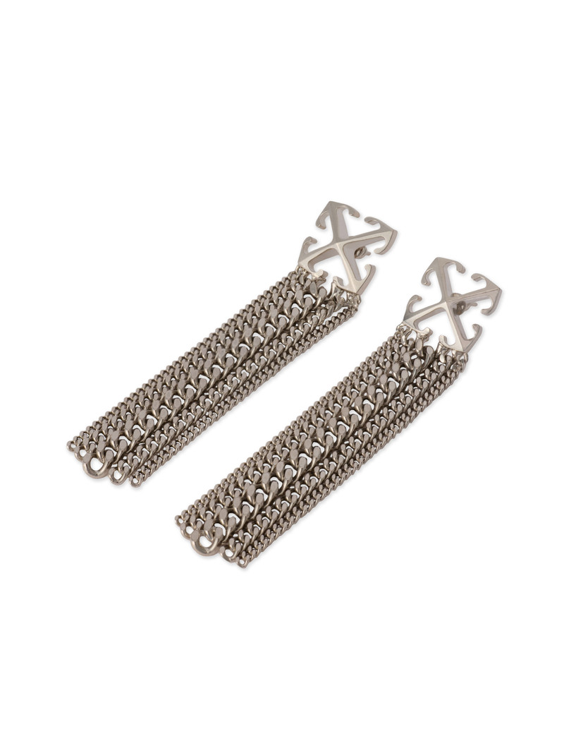 Off-White Arrow Chain Pendant Earrings outlook