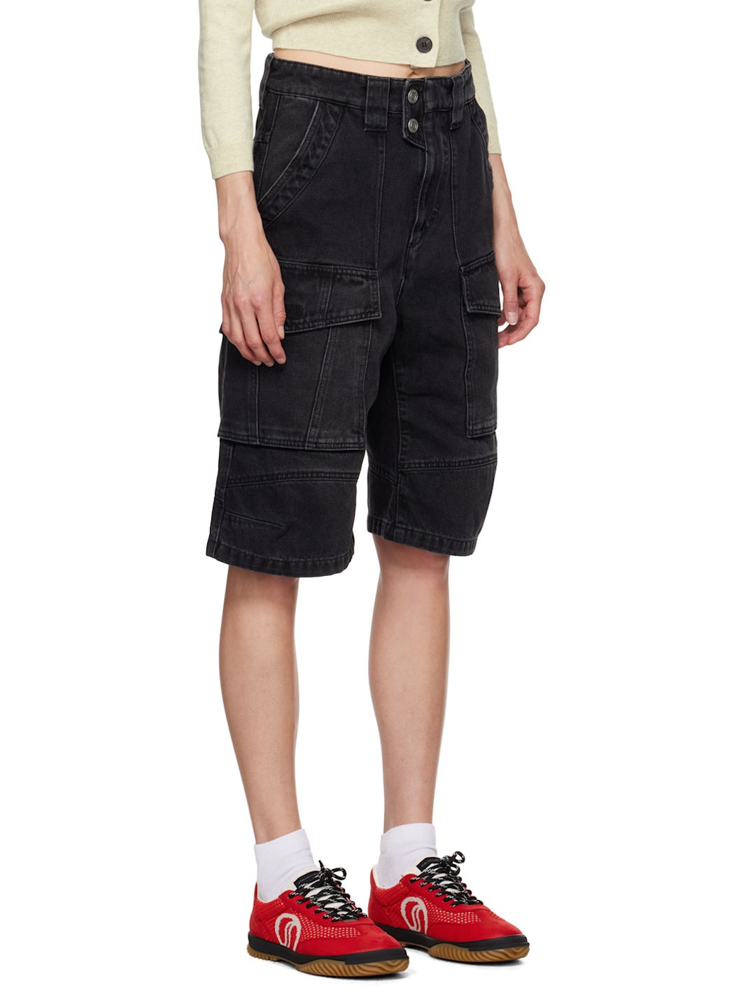 Black Hortens Denim Shorts - 2