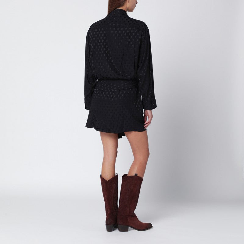 Isabel Marant Black Polka-Dot Silk-Blend Dress Women - 2