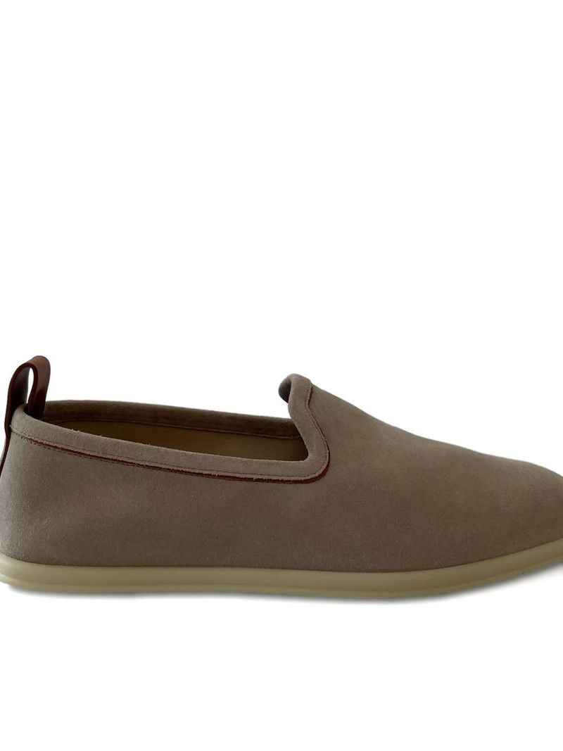 Loro Piana Venice suede-leather slip-on loafers outlook