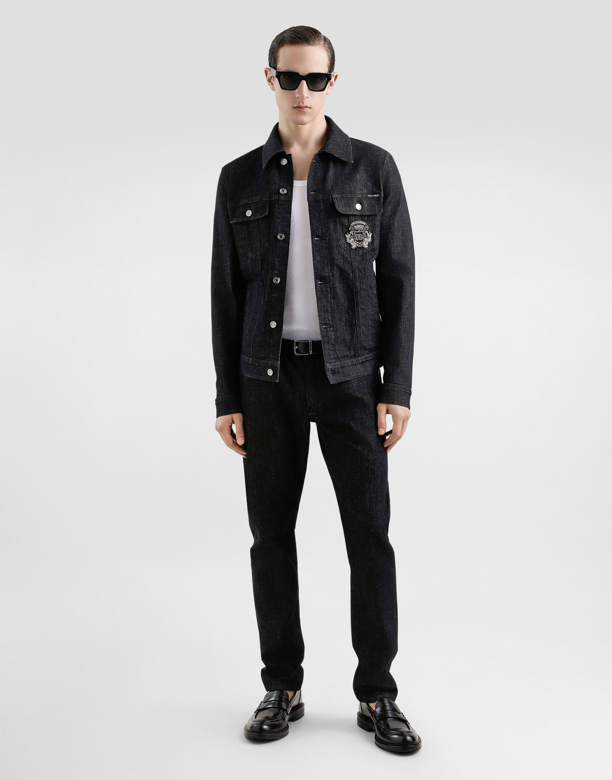 Regular-fit cotton jeans with tag - 2