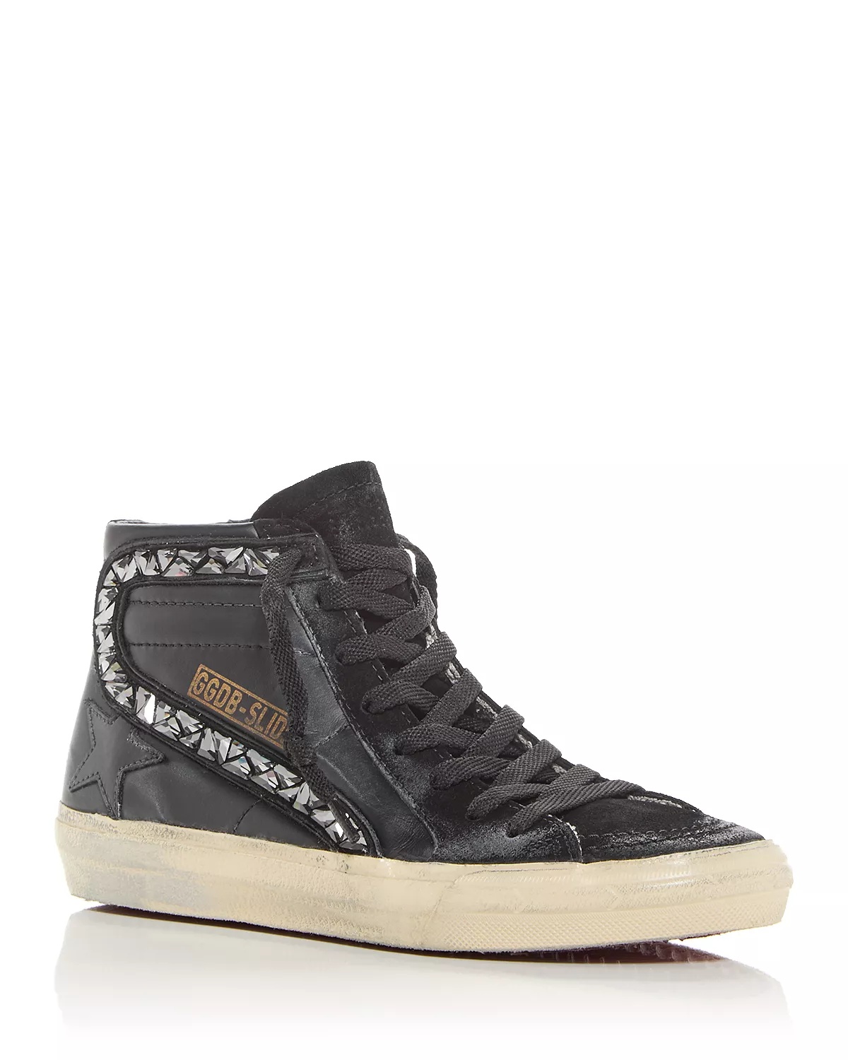 Women's Slide Embellished High Top Sneakers - 1