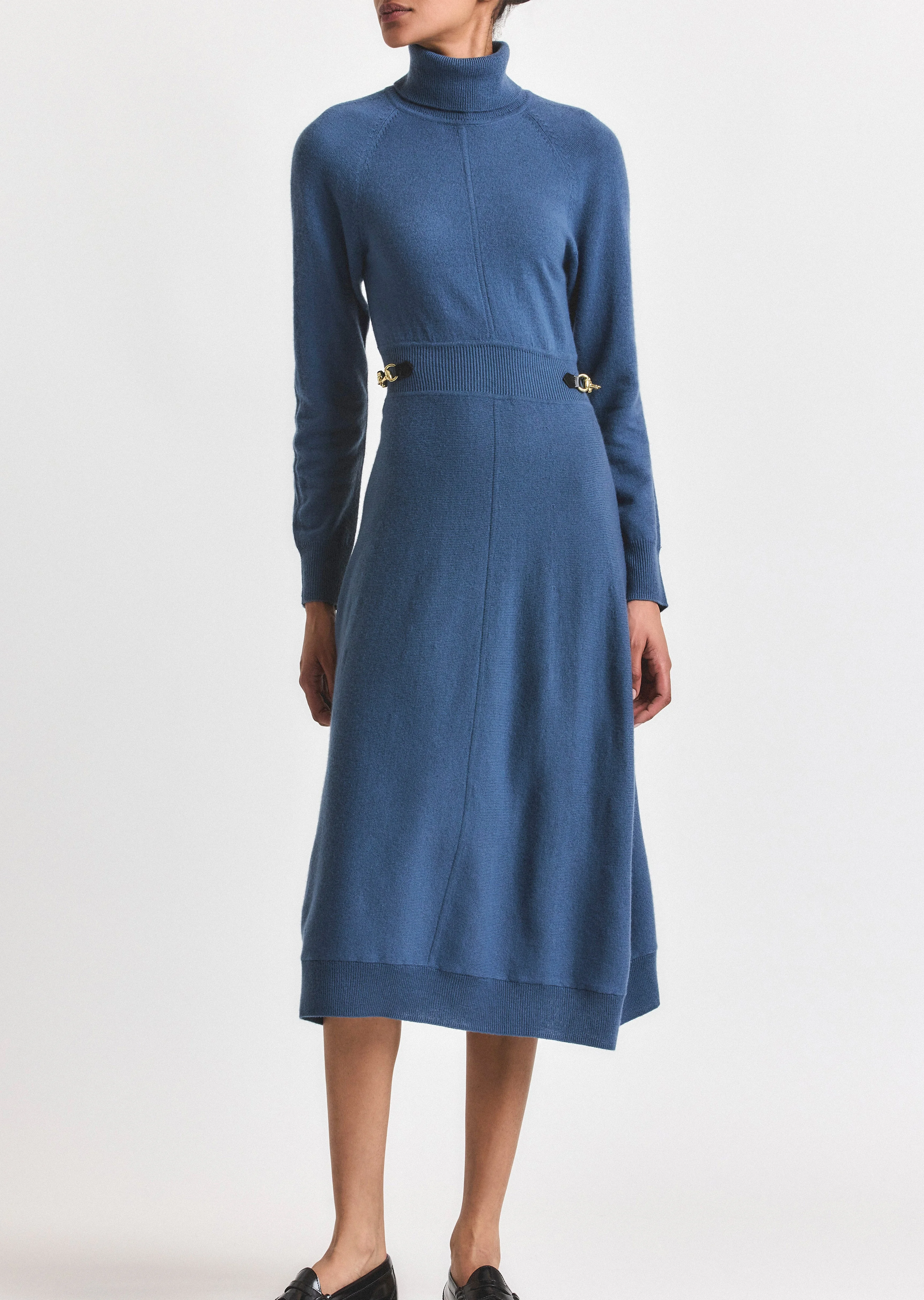 BECKY RAGLAN HORSEBIT SWEATER DRESS - 1