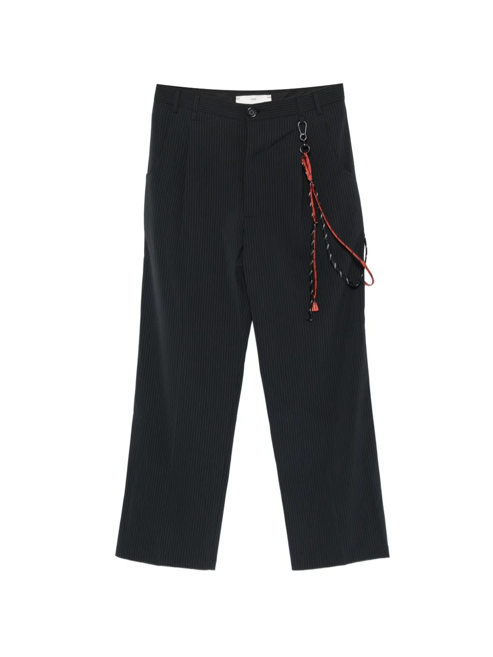 pinstriped keyring trousers - 1