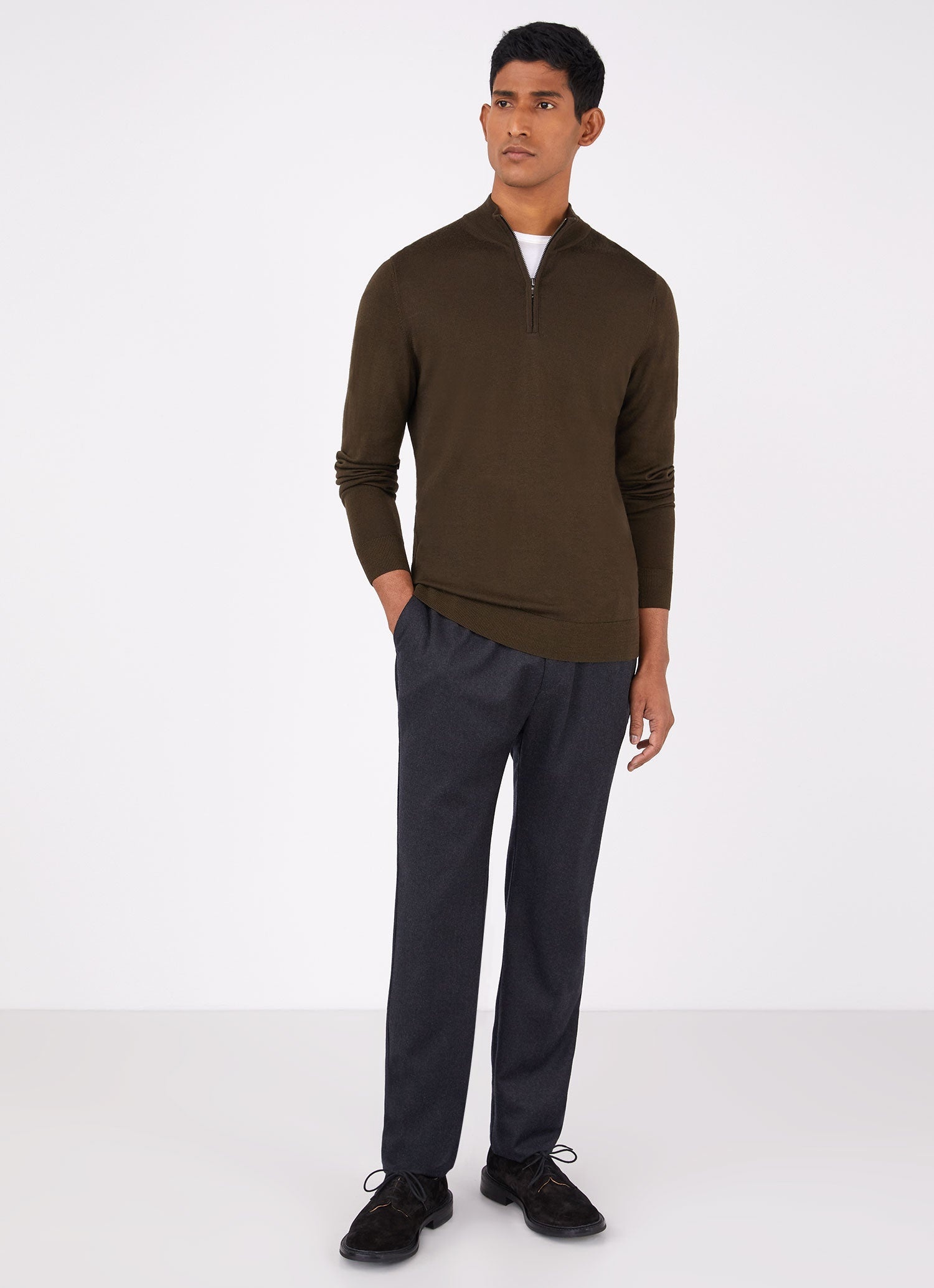 Fine Merino Wool Zip Neck - 3