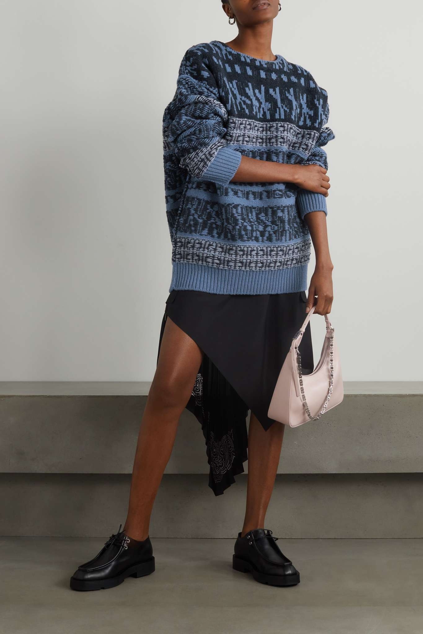 Oversized wool-jacquard sweater - 2