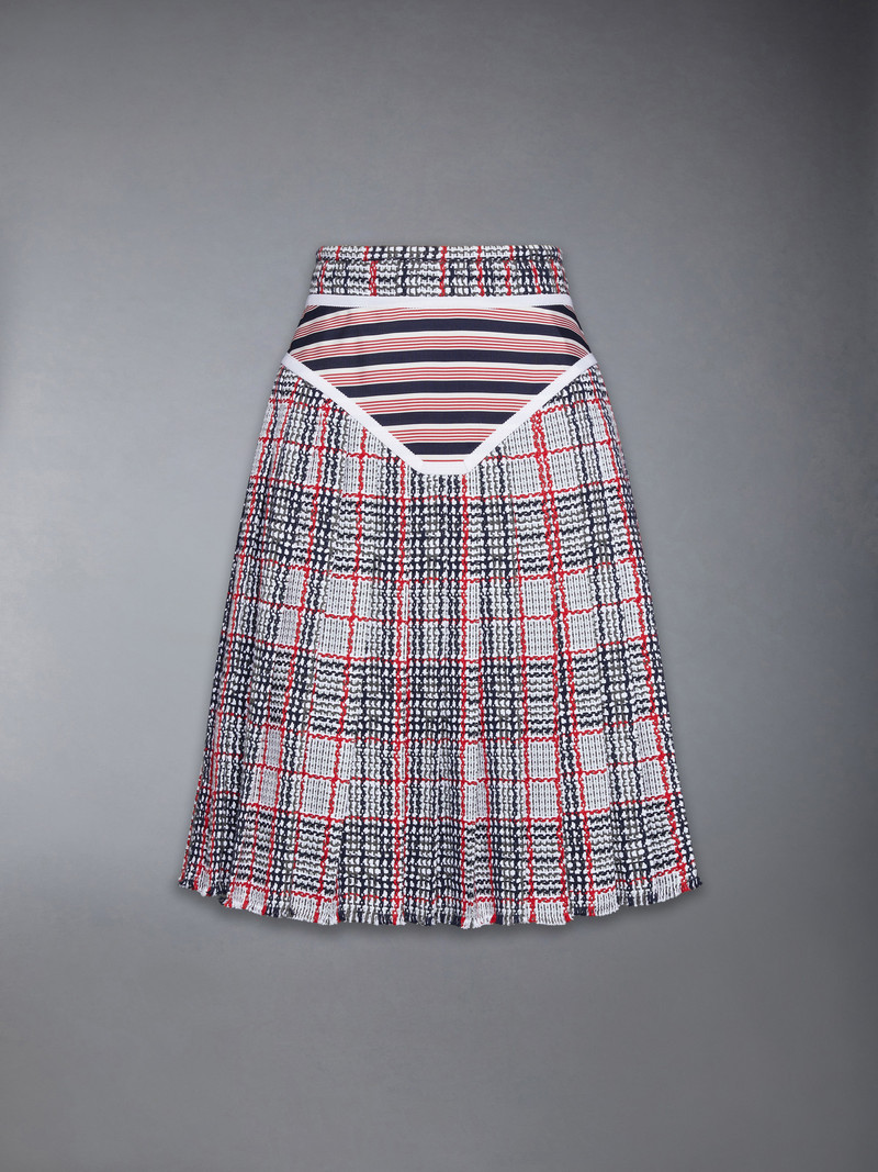 SUMMER TWEED TROMPE L’ŒIL BIKINI FRAYED SKIRT 1