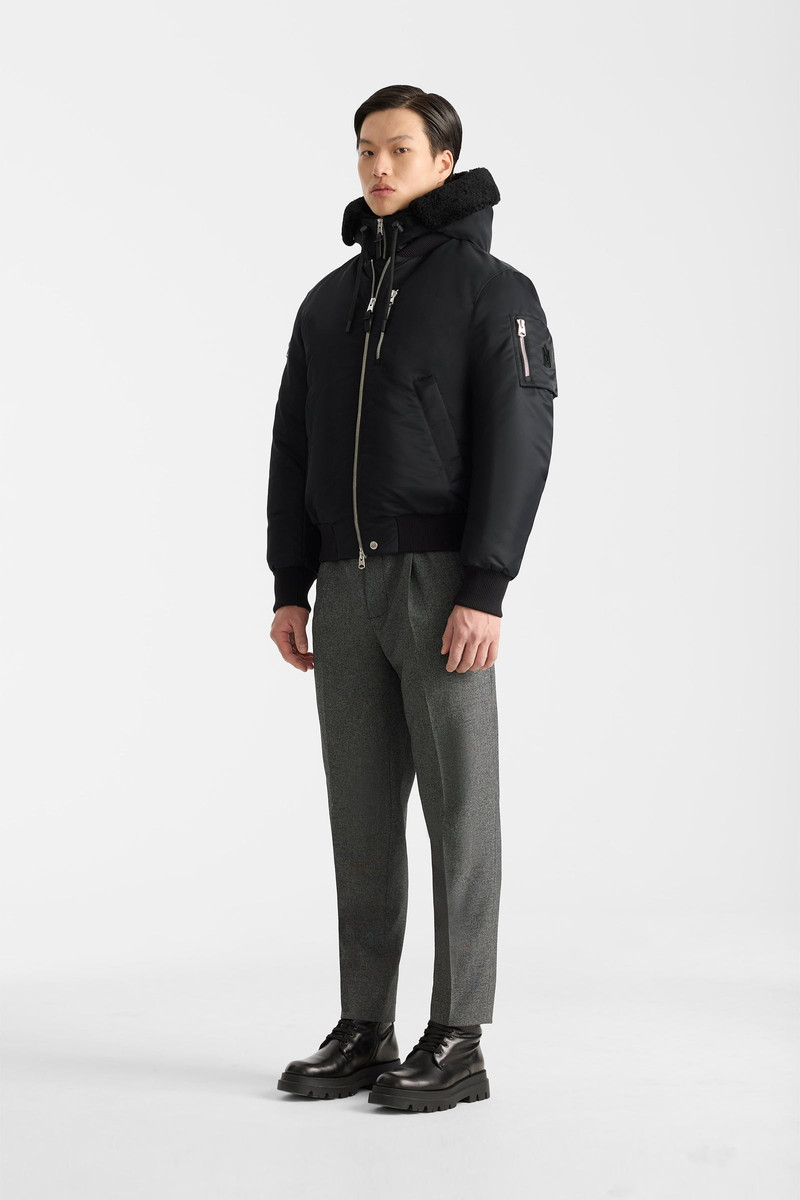 AUGUST-Z bomber jacket with shearling-trimmed hood 4