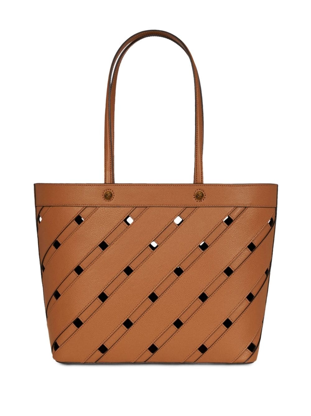 medium woven leather bag - 3