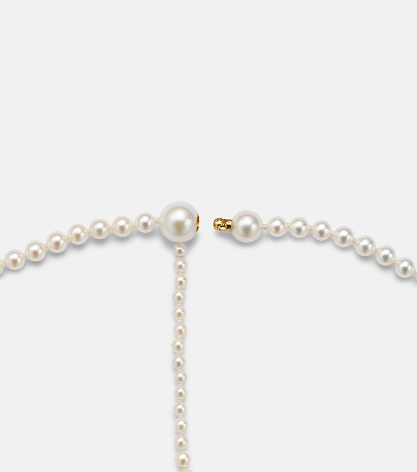 La Belle Moon 14kt gold necklace with pearls - 4