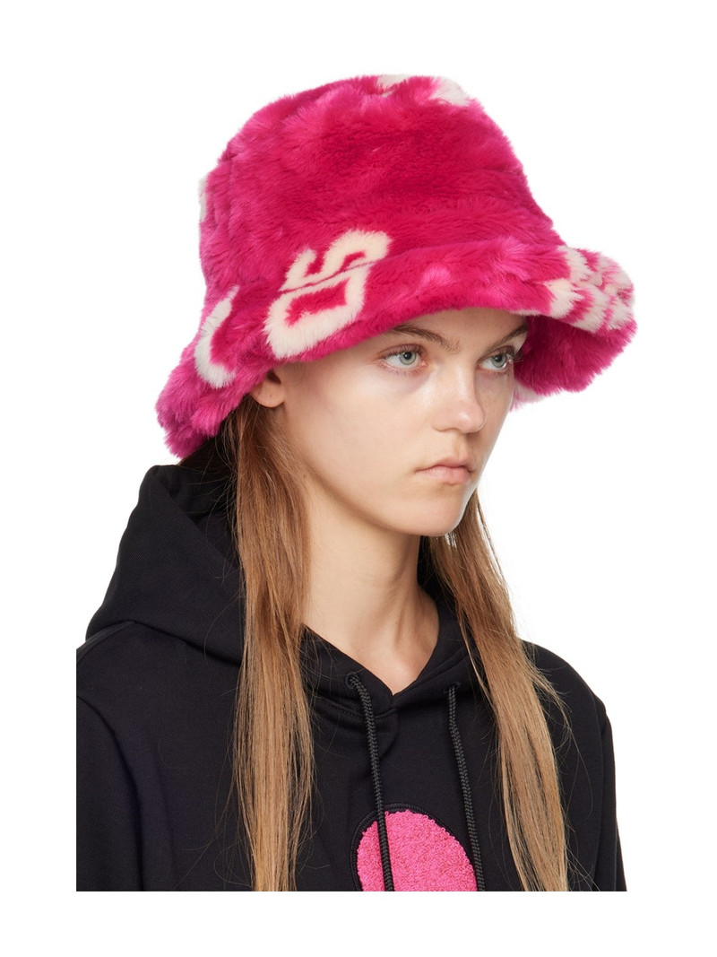 GCDS Pink Jacquard Bucket Hat outlook