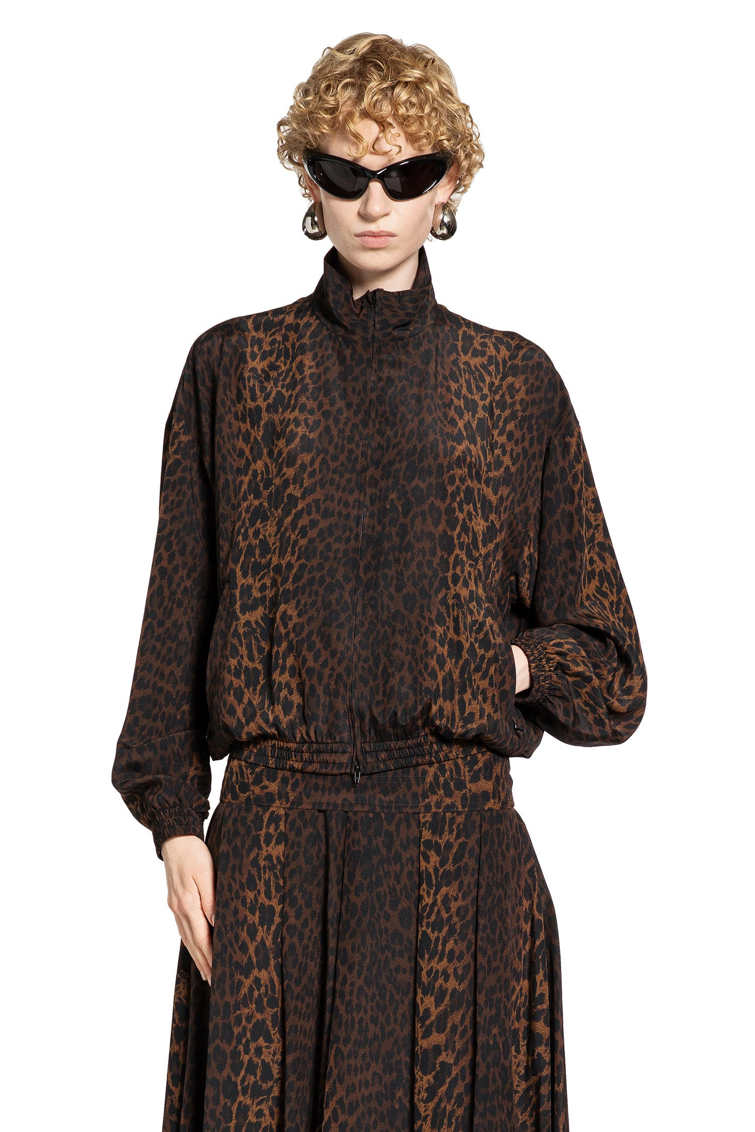 Leopard Print Track Jacket - 6