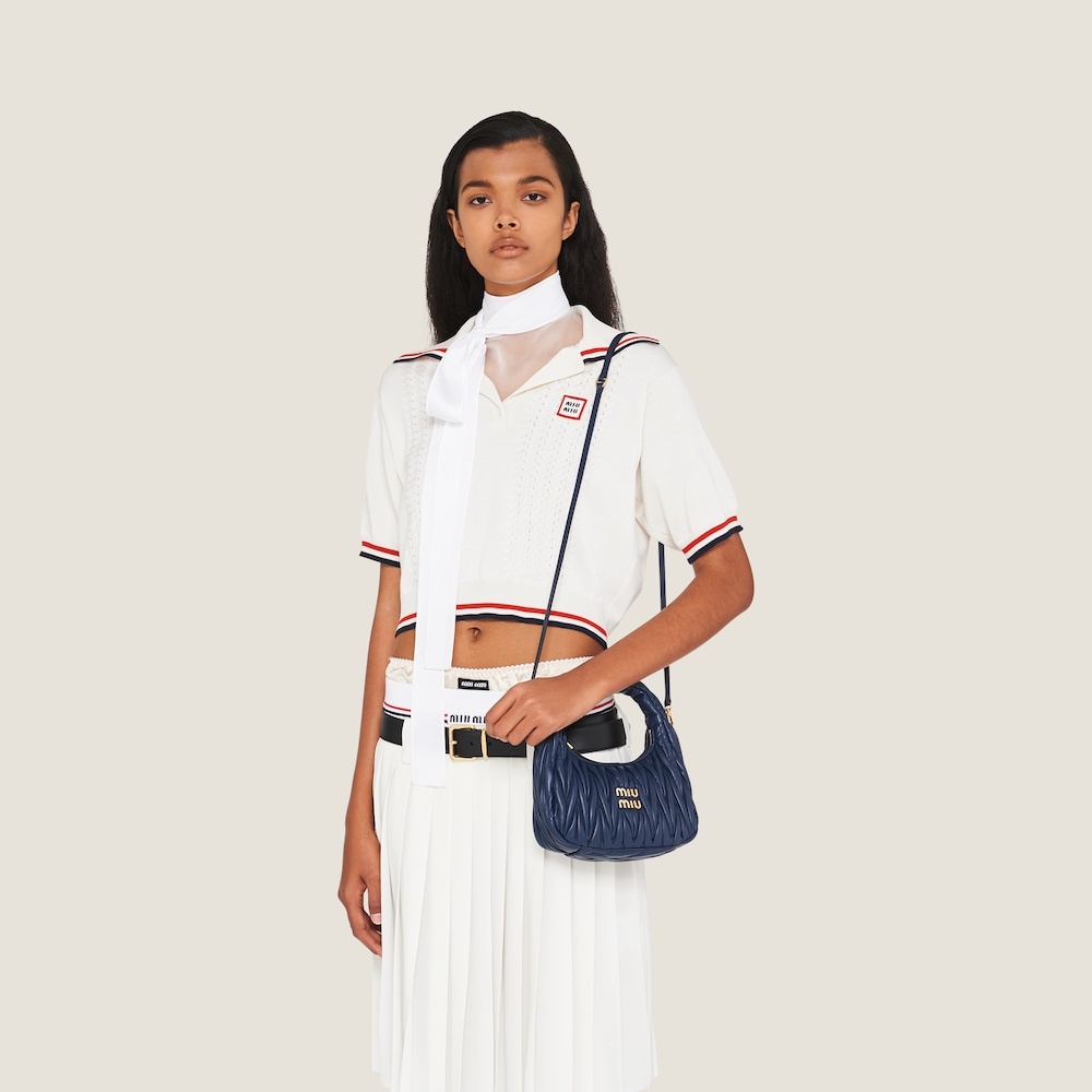 Women's Matelasse Nappa Leather Mini Crossbody Bag by Miu Miu