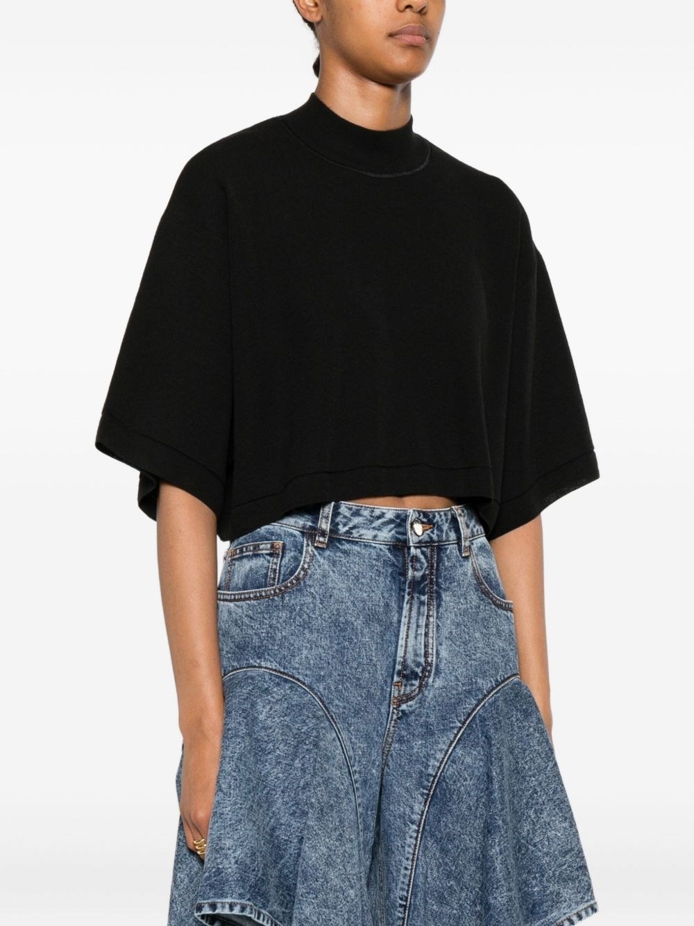 Cropped knitted top - 2