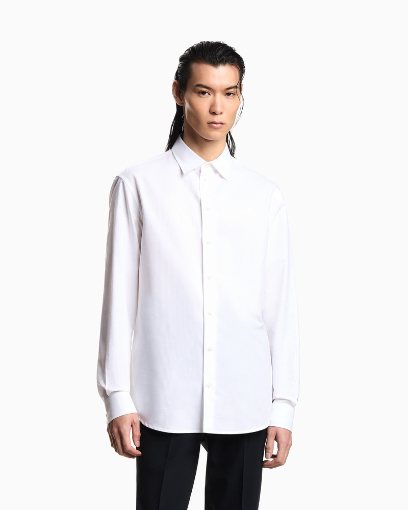 EMPORIO ARMANI MICRO-TEXTURED FABRIC SHIRT outlook