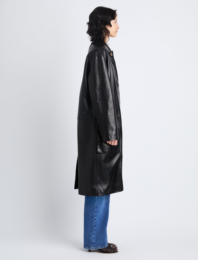 Proenza Schouler Billie Coat in Leather outlook