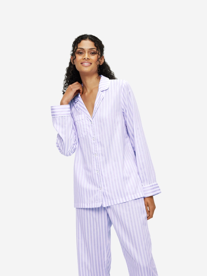 Women's Pyjamas Capri 19 Cotton Lilac - 2